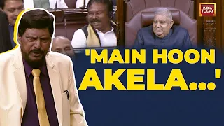 Ramdas Athawale's Poetic & Comic Address Quakes Laughter In Rajya Sabha | Rajya Sabha 2022