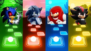 Sonic exe VS Sonic the werehog VS Knuckles the Echidna VS Shadow the hedgehog || Tileshop EDM Rush