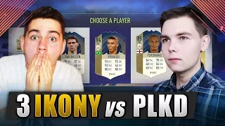 DRAFT Z 3 IKONAMI VS PLKD | WIELKI ZAKŁAD O FRYZURĘ RONALDO! | FIFA 18