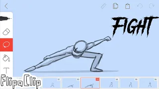How to Animate Fight scene in Flipaclip #fight