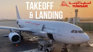 Takeoff and Landing | Tunisair A330-200 | Montreal to Tunis