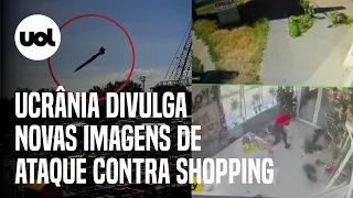 Novas imagens mostram interior do shopping atingido por míssil na Ucrânia