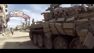 18+ War in Syria.  Terrible battles with tanks !!! Бой с танками в Сирии!