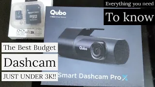 Best Dashcam under 3k ⚡|Qubo Dashcam Pro X|Everything you need to know|With Installation and SD Card