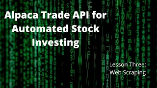 Automated Stock Trading with Python: Web Scraping