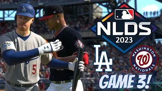 NLDS GAME 3 VS. DODGERS | MLB THE SHOW 22 WASHINGTON NATIONALS FRANCHISE EPISODE 23!