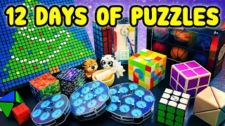 UNWRAPPING 12 CRAZY PUZZLES!