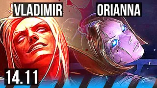 VLADIMIR vs ORIANNA (MID) | 5/1/7, 2600+ games | KR Master | 14.11