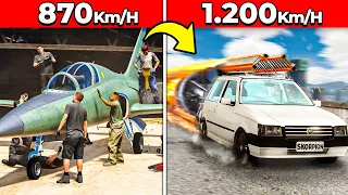 GTA RP - Botei o MOTOR de um JATO No UNO!! (1.200 Km/H)