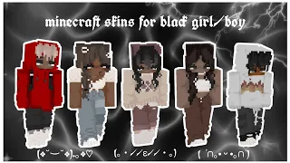 aesthetic minecraft skins for black girl/boy || + links ♡