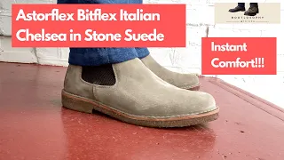 Review of the Astorflex Bitflex Chelsea Boot in Stone Suede