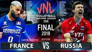 France vs Russia FINAL VNL 2018 Match Highlights