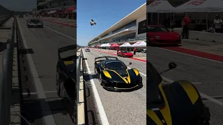 Watch as three Ferrari FXXK EVOs take on the legendary Circuit of the Americas in Austin, Texas