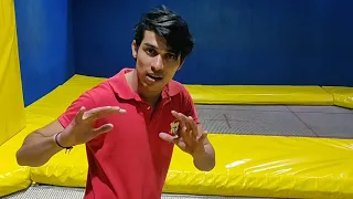 Trampoline park backflips