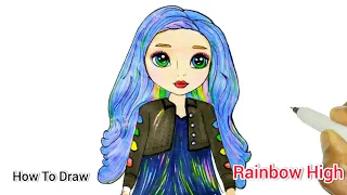 How To Draw Rainbow High Fashion Doll | Rainbow High | Cartooning cute drawings