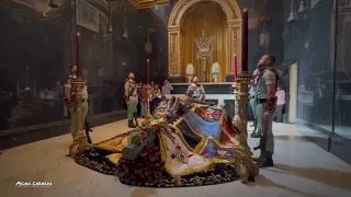 Cambio de Guardia de La Legión al Cristo de la Buena Muerte (Mena). Semana Santa Málaga 2023