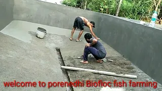 All biofloc 30.000 Liter cement Tank complete
