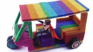 DIY How To Make Electric Rickshaw (Tuk Tuk) with Magnetic Balls -  Amazing Magnet Balls