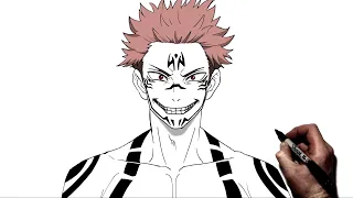 How To Draw Sukuna | Step By Step | Jujutsu Kaisen