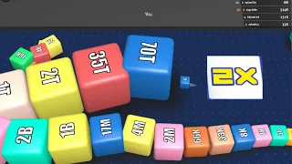 REACHED 70 T CUBES SNAKE 2048.io HIGHEST SCORE CUBES