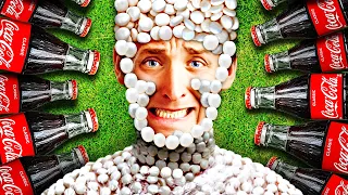 Wearing 5000 MENTOS and Jumping Into a Pool of Coke!