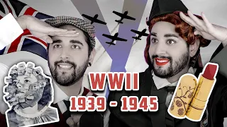 WWII / 1940's Skincare & Makeup Routine / Tutorial 💜🖤 The Welsh Twins