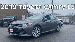 2019 Toyota Camry LE start up, walk around, features