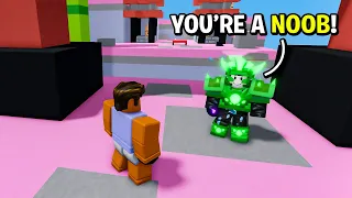 I Pretended To Be A NOOB, Then DESTROYED Him in Roblox Bedwars