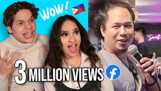 Filipino Facebook is MENTAL! Latinos react to Peanut Seller AMAZING Singing in Philippines