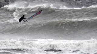 Down the line Windsurf Video from Cold Hawaii Denmark Thy, Windsurf log 16.Feb.2020