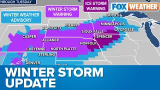 Winter Storm Hitting Plains, Upper Midwest With Snow, Ice