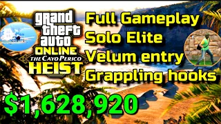 Cayo Perico Heist -  SOLO - ELITE - Velum - $1.6M   GTA Online