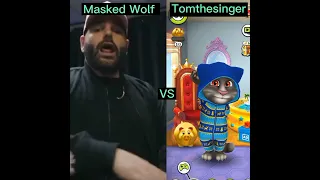 Masked Wolf VS Tom The Singer Who Is Best?🤣👌Talking Tom Singing Astronaut In The Ocean Song #shorts