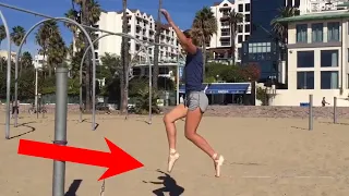 Amazing Ballerina Tiptoes Across Slackline & More | People Are Awesome