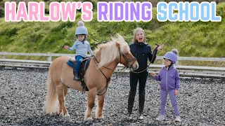 HARLOW'S RIDING SCHOOL IS BACK! TEACHING 3 AND 4 YEAR OLDS HOW TO RIDE!