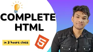 HTML Complete Tutorials in 3 Hours  | In Hindi(2024)