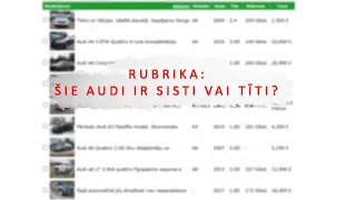 Vai šie AUDI ir sisti vai tīti? E.1