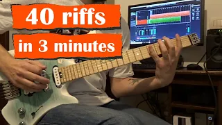 Crazy medley of 40 guitar riffs in 3 minutes !