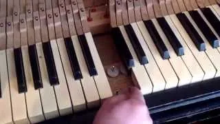 To fix a stuck key on an upright piano, you can try the following steps. Западает клавиша пианино