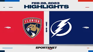 NHL Highlights | Panthers vs. Lightning - February 28, 2023