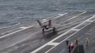 The F-35C lands aboard USS Dwight D. Eisenhower (CVN 69)