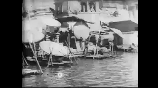 Varanasi ghats, Ganga river, India, 1899