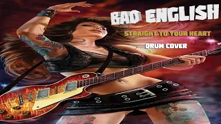 STRAIGHT TO YOUR HEART - BAD ENGLISH - Drum Cover @MikeFewMusic #trending #2024 #rock