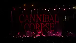 Cannibal Corpse perform Hammer Smashed Face at The Honda Center in Anaheim on 5/25/24