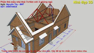 XEM là làm được - Mẫu nhà mái thái + phần kết cấu | Simple house