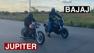 old two-stroke motorcycle VS bajaj dominar 400