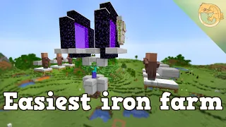 Minecraft 1.19+ Simple iron farm Tutorial | Efficient and Expandable