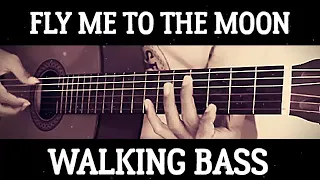 Fingerstyle Fly Me To The Moon Walking Bass version