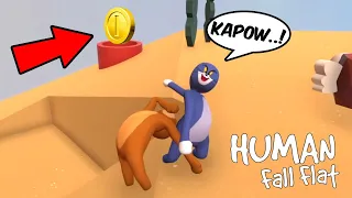 TOM AND JERRY WORKING TOGETHER TO COLLECT ALL SUPER MARIO COINS in HUMAN FALL FLAT