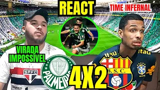 VIRADA HISTÓRICA - REACT PALMEIRAS 4 X 2 BARCELONA DE GUAYAQUIL LIBERTADORES 2023